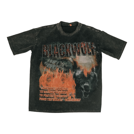Black Wolf Fire N' Grills Tee